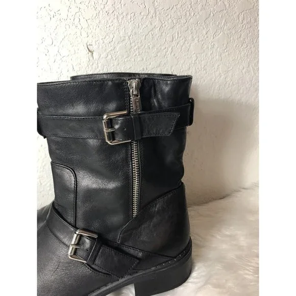 Aquatalia Womens Moto Ankle Boots Size 9.5 Black - Picture 3 of 10